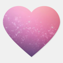 Stars In Pink Space Hart Sticker