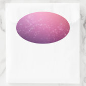 Stars In Pink Space Ovale Sticker (Tas)