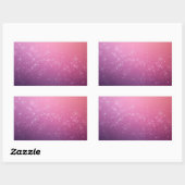 Stars In Pink Space Rechthoekige Sticker (Vel)
