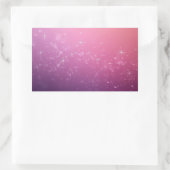 Stars In Pink Space Rechthoekige Sticker (Tas)