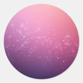 Stars In Pink Space Ronde Sticker