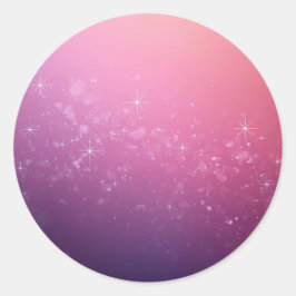 Stars In Pink Space Ronde Sticker