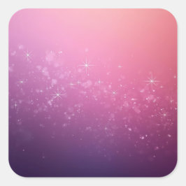 Stars In Pink Space Vierkante Sticker