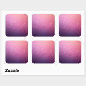 Stars In Pink Space Vierkante Sticker (Vel)