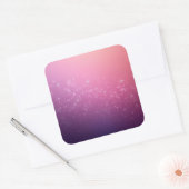 Stars In Pink Space Vierkante Sticker (Envelop)