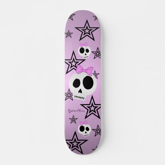 Stars in schedeldek skateboard (Voorkant)