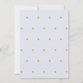 Stars Lavender Clouds Baby shower Bingo Carte de j (Dos)