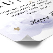 Stars & Lavender Clouds Baby shower Pacifier Hunt Poster (Hoek)