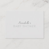 Stars Lune & Nuages Gris Baby shower Cartes de con (Dos)