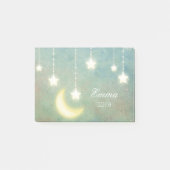 Stars Moon Celestial Shiny Ggloed Lights Post-it® Notes (Voorkant)