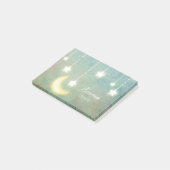Stars Moon Celestial Shiny Ggloed Lights Post-it® Notes (Schuin)