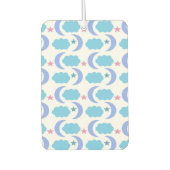 Stars Moon Clouds Pattern Blue Pink Purple Luchtverfrisser (Voorkant)