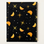 Stars & Moons Black Noir aangepaste tekstplanner Planner (Achterkant)