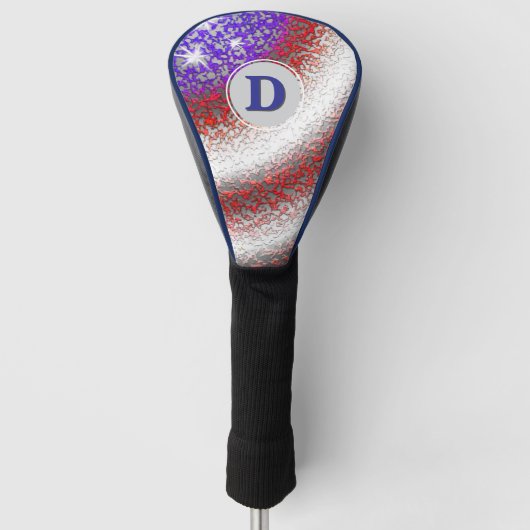 Stars-n-Stripes monogram Golfheadcover (Voorkant)