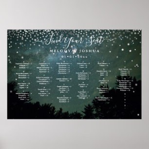 STARS NGHT SKY SEATING CHART, ALPHA POSTER