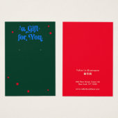 Stars of Christmas Earring Display Kaart (Voorkant /achterkant)