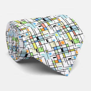 Stars op een ingecheckte achtergrond. stropdas