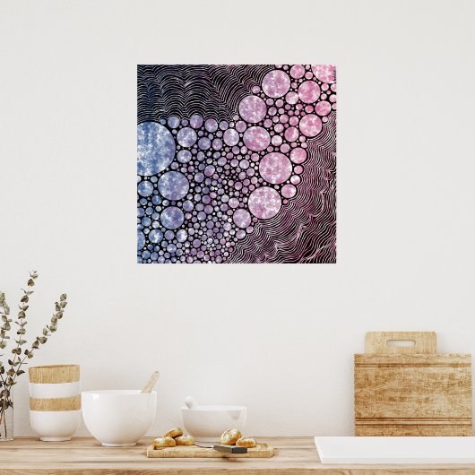 Stars orbs en cirkels abstract ontwerp poster (Keuken)