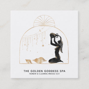 *~* Stars Palms Goddess Moon Bath Sea Shells Spa Vierkante Visitekaartje