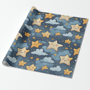 Stars patroon cadeaupapier