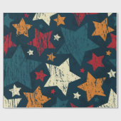 Stars patroon cadeaupapier (Vlak)