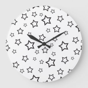 Stars patroon grote klok