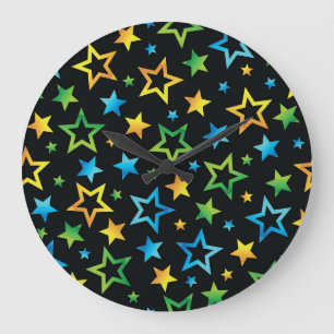 Stars patroon grote klok