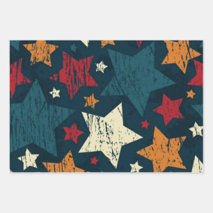 Stars patroon inpakpapier vel