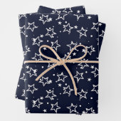 Stars patroon inpakpapier vel (In situ)