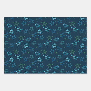 Stars patroon inpakpapier vel