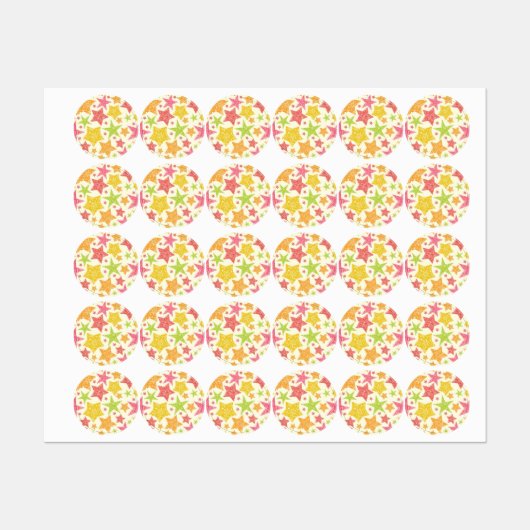 Stars patroon labels (Vel)