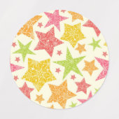 Stars patroon labels (Design 2)