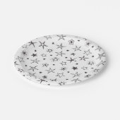 Stars patroon papieren bordje (Gekanteld)