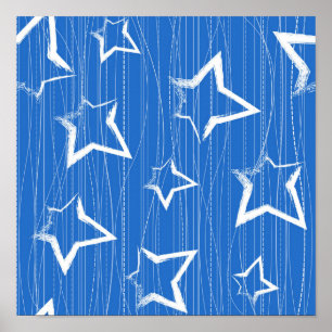 Stars patroon poster