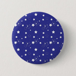 Stars patroon ronde button 5,7 cm