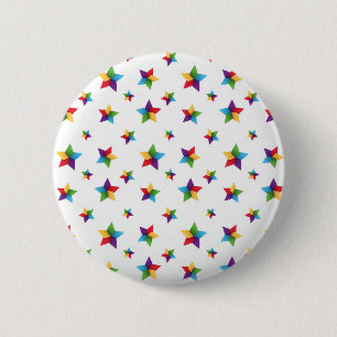 Stars patroon ronde button 5,7 cm