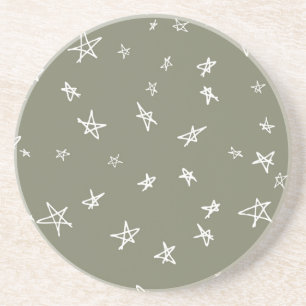 Stars patroon zandsteen onderzetter