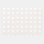 Stars Pattern Minimalist Soft Beige Neutraal Inpakpapier Vel (Voorkant 3)