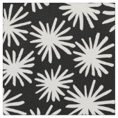 Stars Pattern - White on Black Stof (Close Up)
