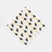 Stars Pattern Yellow Black Servet (Hoek)
