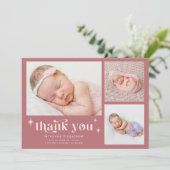 Stars Rétro Garçon Dusty Faire-part de naissance r (Debout devant)