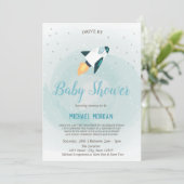 Stars, Rocket Drive Par Baby shower Invitation (Debout devant)