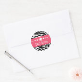 Stars rose Zebra Print Sweet 16 Stickers (Enveloppe)