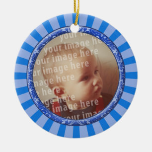 Stars Round Photo Lijst Keramisch Ornament