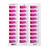 Stars roze wolken en Fancy grafisch Script Label (Full Sheet)