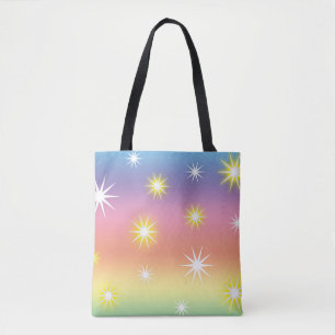 Stars Shine op deze pastel Multicolor Draagtas