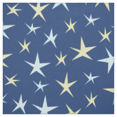 Stars Space Pattern Retro 1960s Geometric Blue Stof (Swatch)