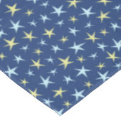 Stars Space Pattern Retro 1960s Geometric Blue Tafelkleed (Gekanteld)