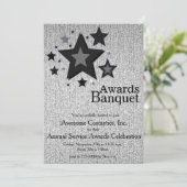 Stars Sparkle Silver Business Event Party nodigt u Kaart (Staand voorkant)