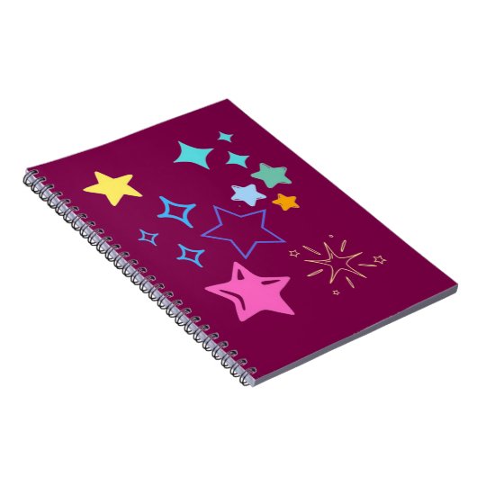 Stars Spiral Photo Notebook Notitieboek (Rechterzijde)